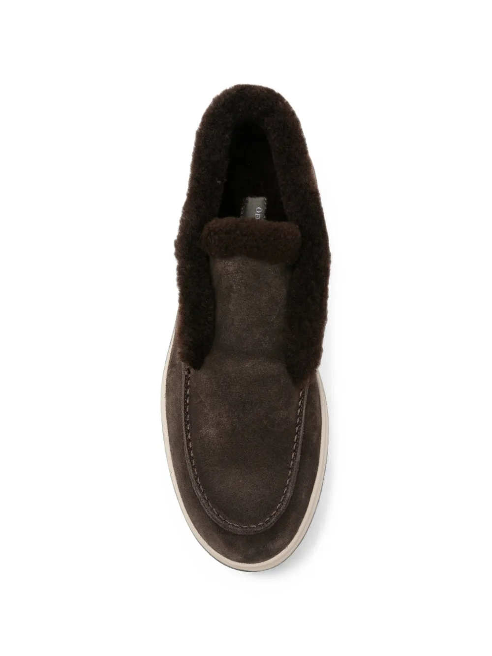 Officine Creative Frame shearling-trim suede ankle boots Bruin