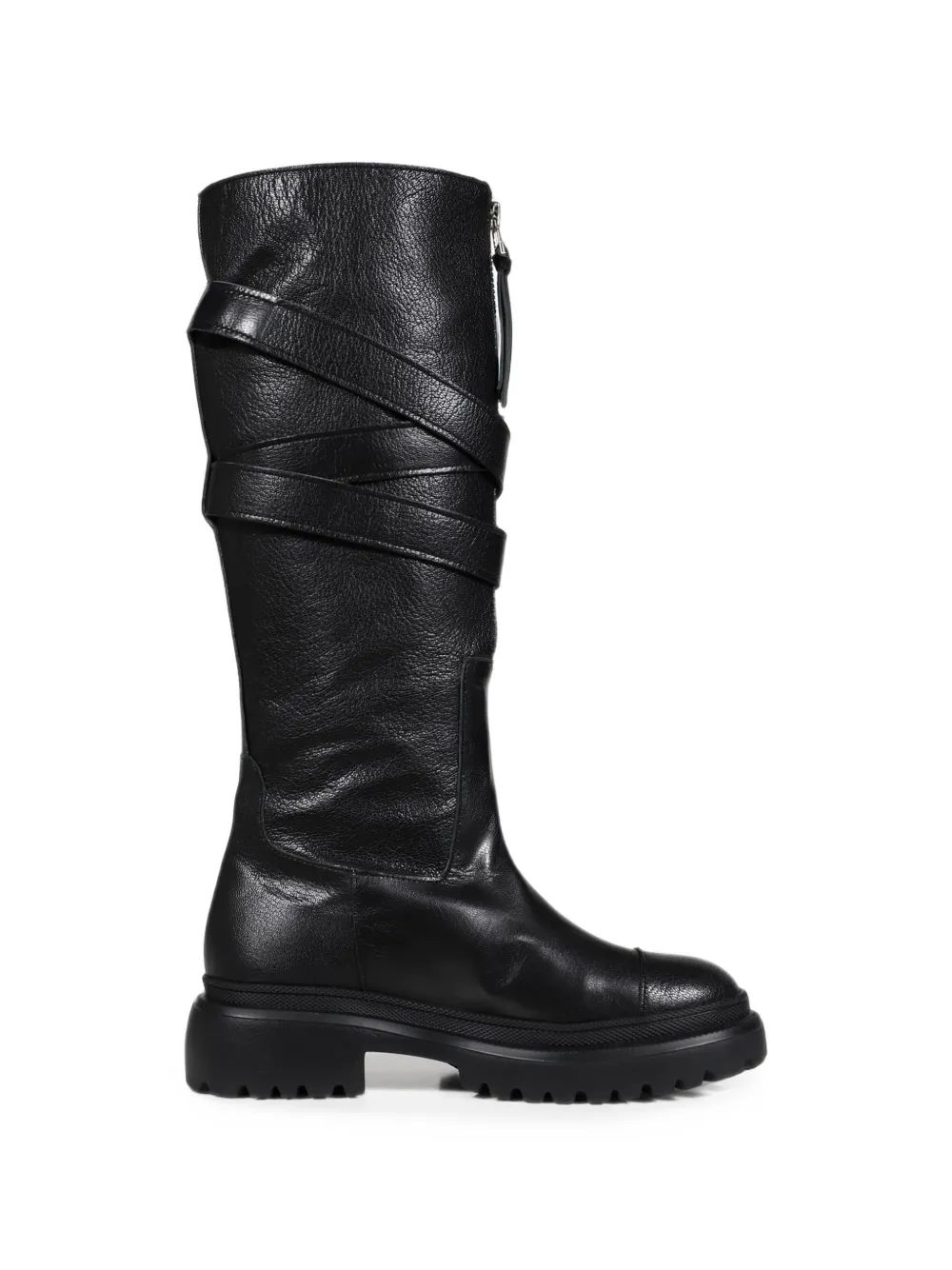 BOHEMSEO folded belted zip-fastening boots