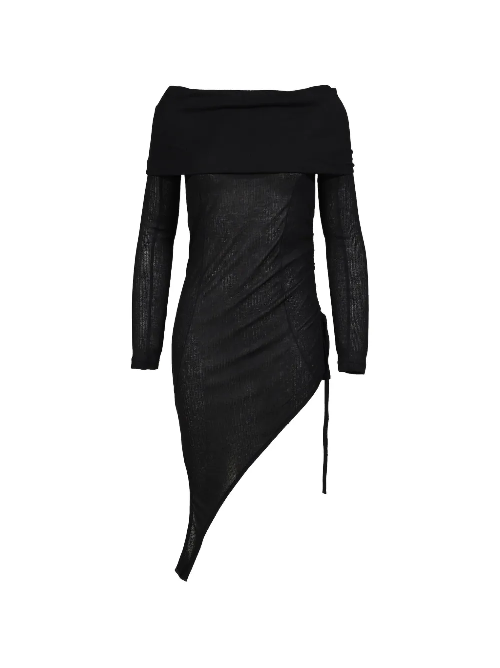 BOHEMSEO asymmetric ruched off-shoulder top