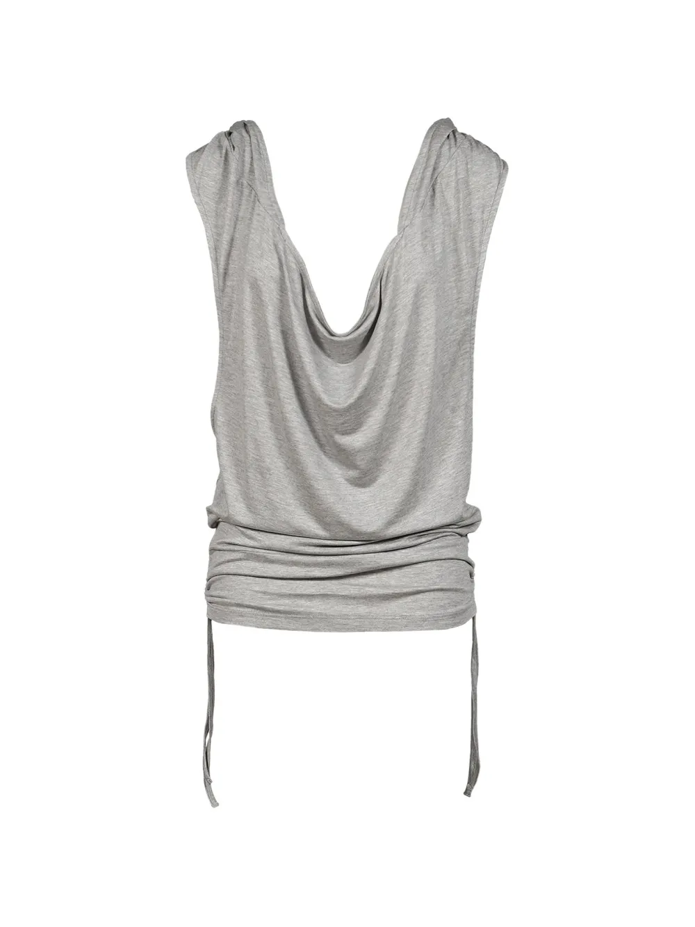 BOHEMSEO cowl-neck sleeveless hoodie