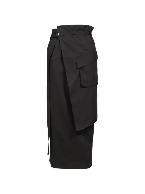 BOHEMSEO buckle-detail wrap midi skirt