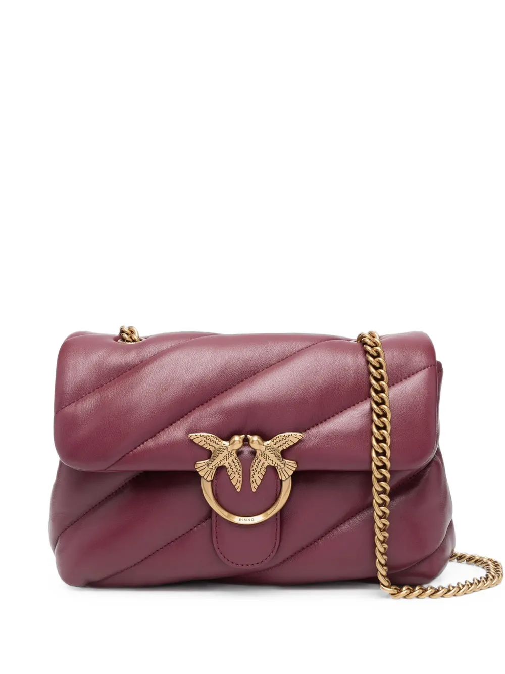 PINKO quilted leather shoulder bag - Rosso
