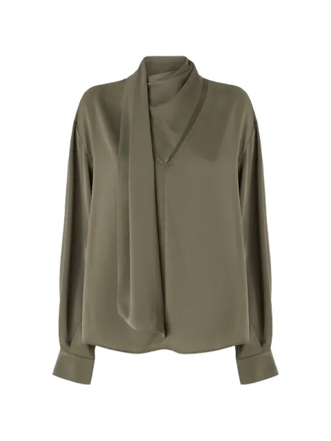 PINKO pussy-bow long-sleeve blouse