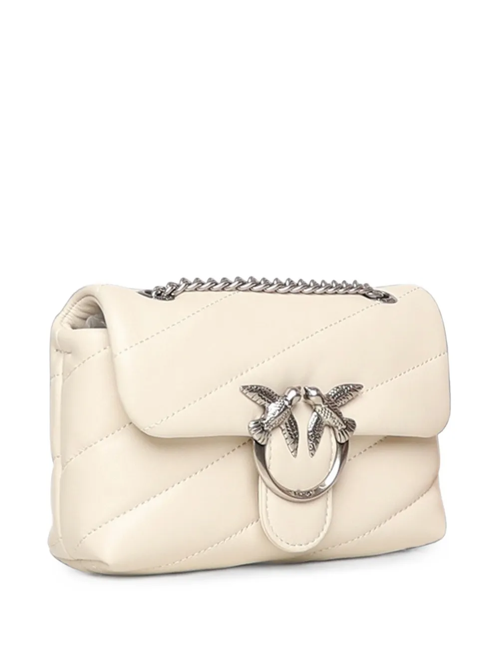 PINKO Love gewatteerde schoudertas Beige