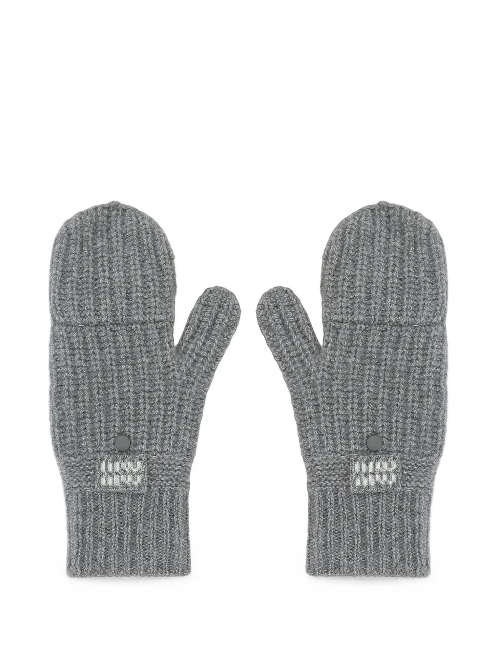 Miu Miu wool and cashmere fingerless gloves - Grigio