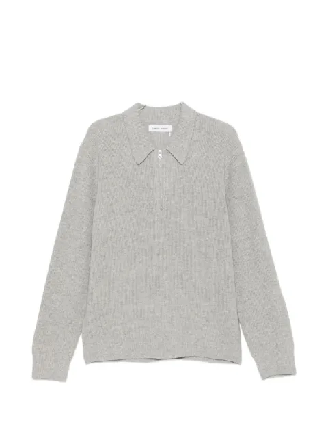 SAMSOE SAMSOE ribbed-knit quarter-zip polo shirt