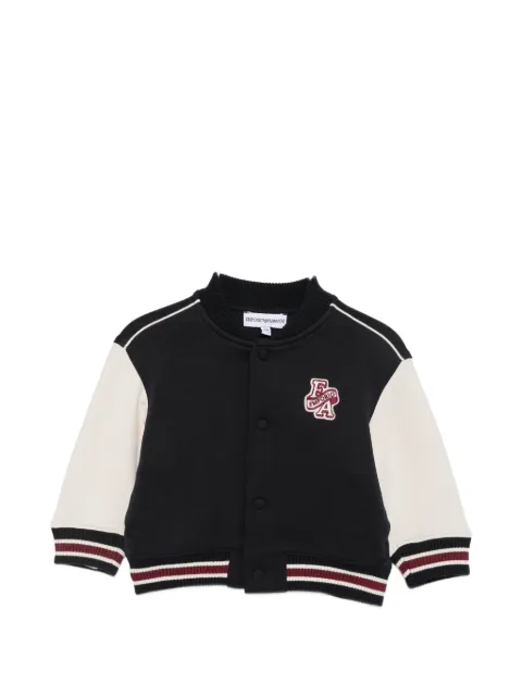 Emporio Armani Kids logo-patch varsity jacket