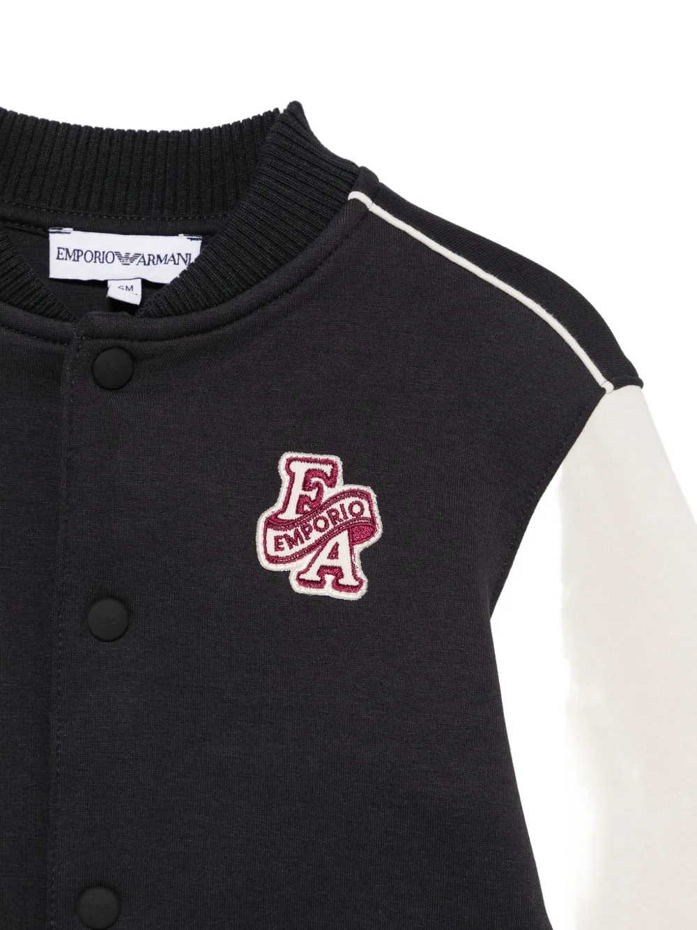 Emporio Armani Kids Bomberjack met logopatch Zwart