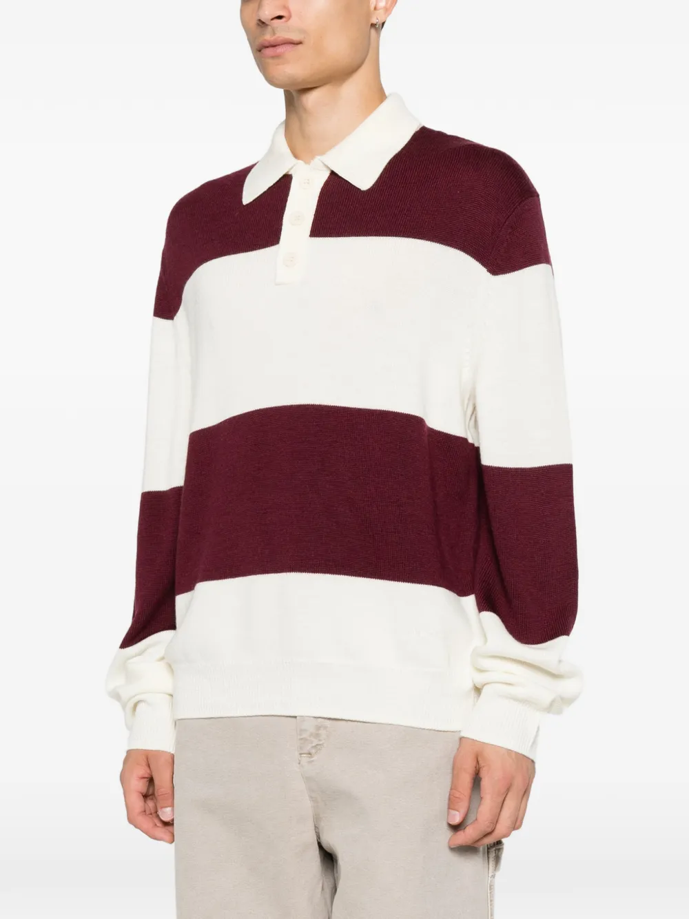 A.P.C. Gestreepte trui met polokraag Wit