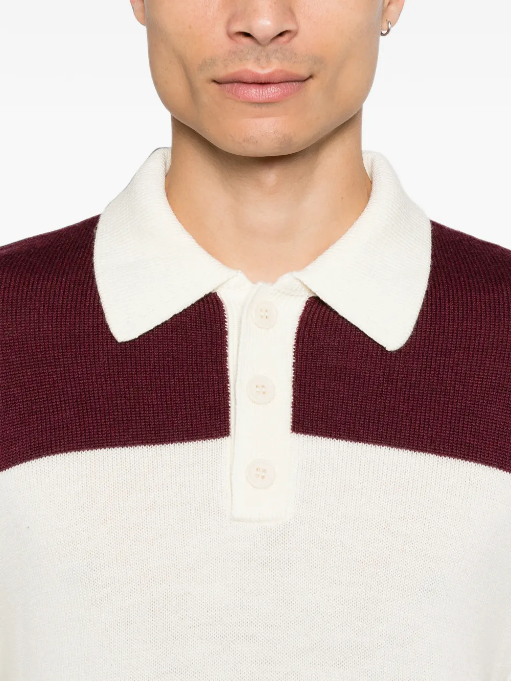 A.P.C. Gestreepte trui met polokraag Wit