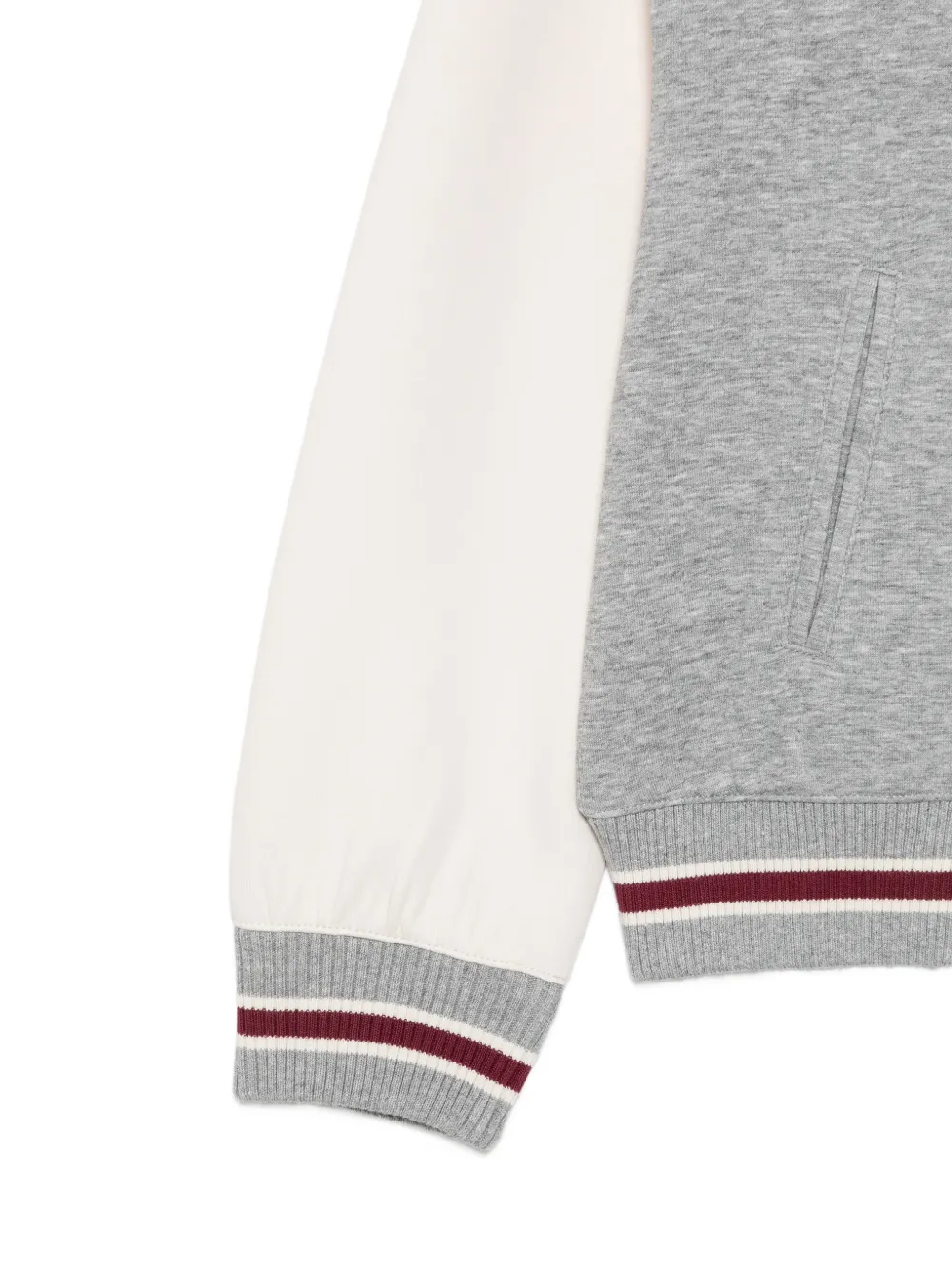 Emporio Armani Kids logo-patch bomber jacket Grijs