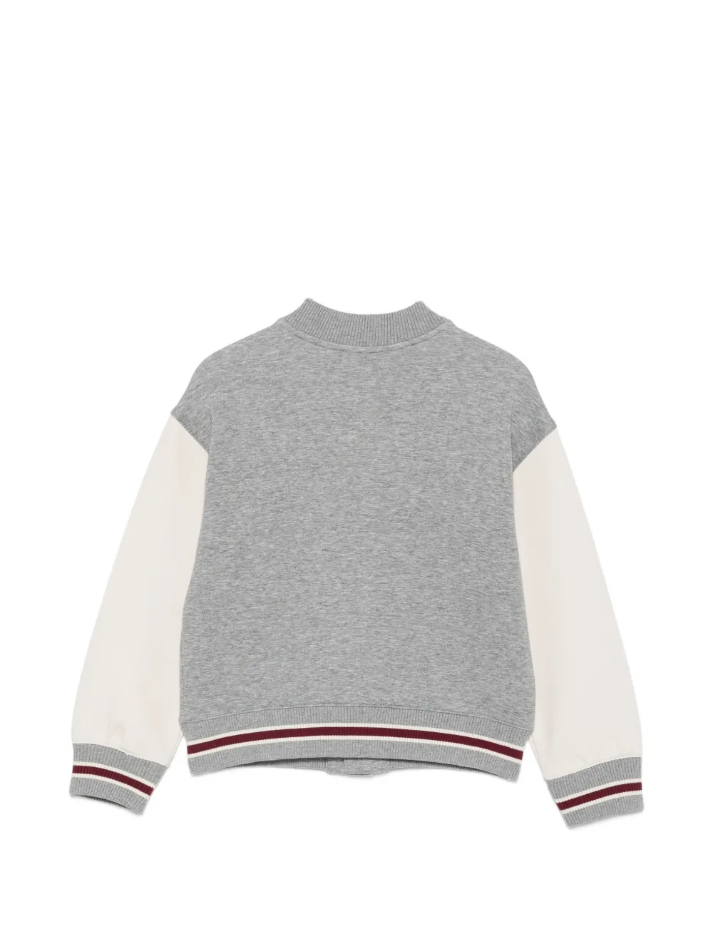 Emporio Armani Kids logo-patch bomber jacket Grijs