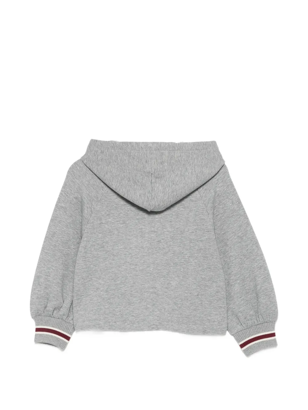 Emporio Armani Kids Hoodie met knoopdetail en logo-patch Grijs