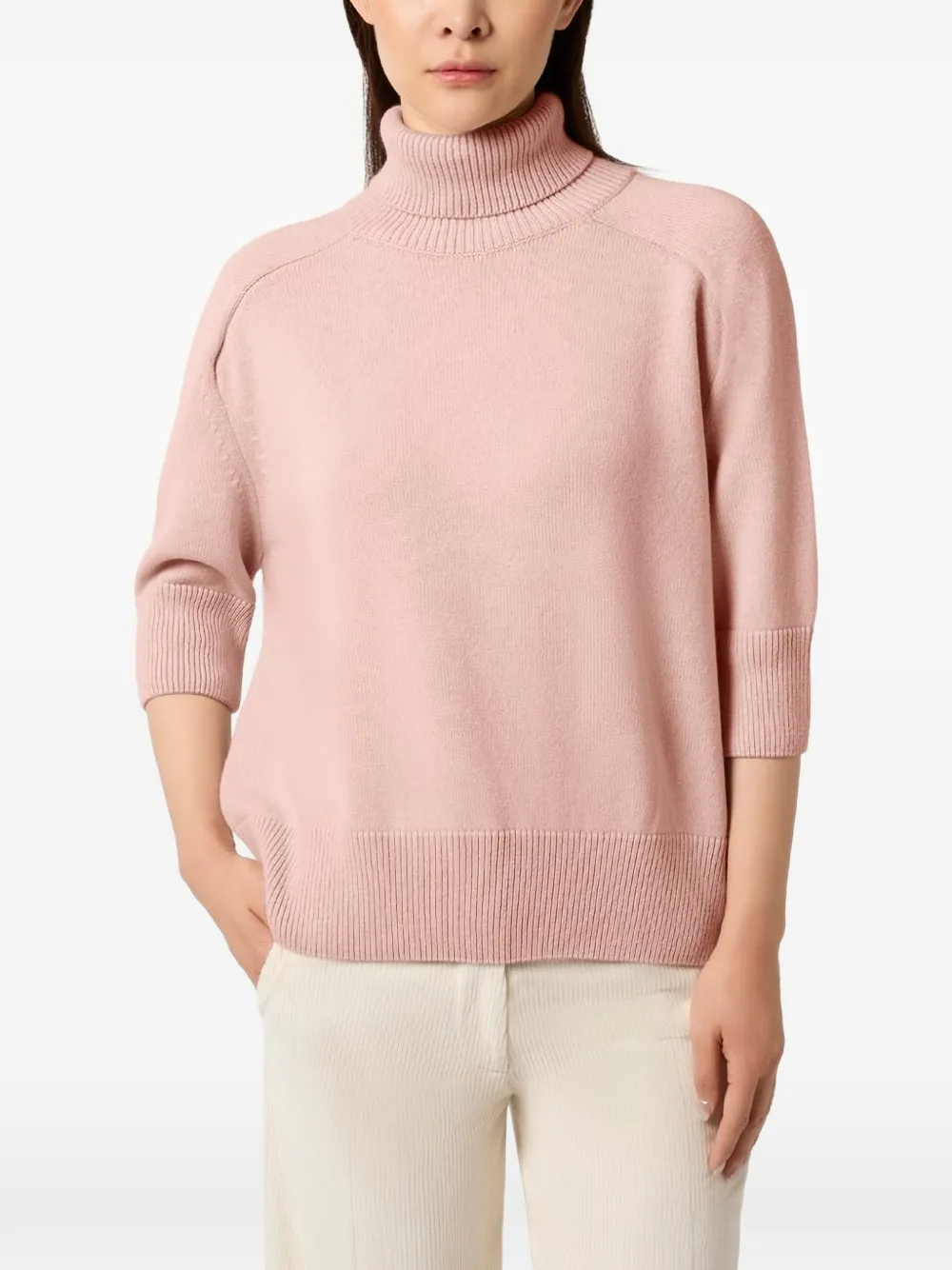 Paul & Shark Ribgebreide coltrui Roze