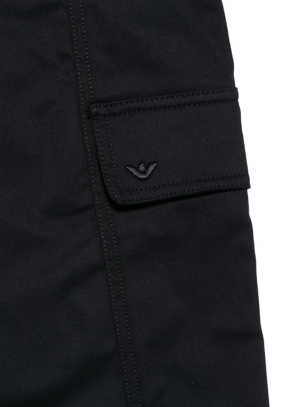 Emporio Armani Kids Broek met logopatch Zwart
