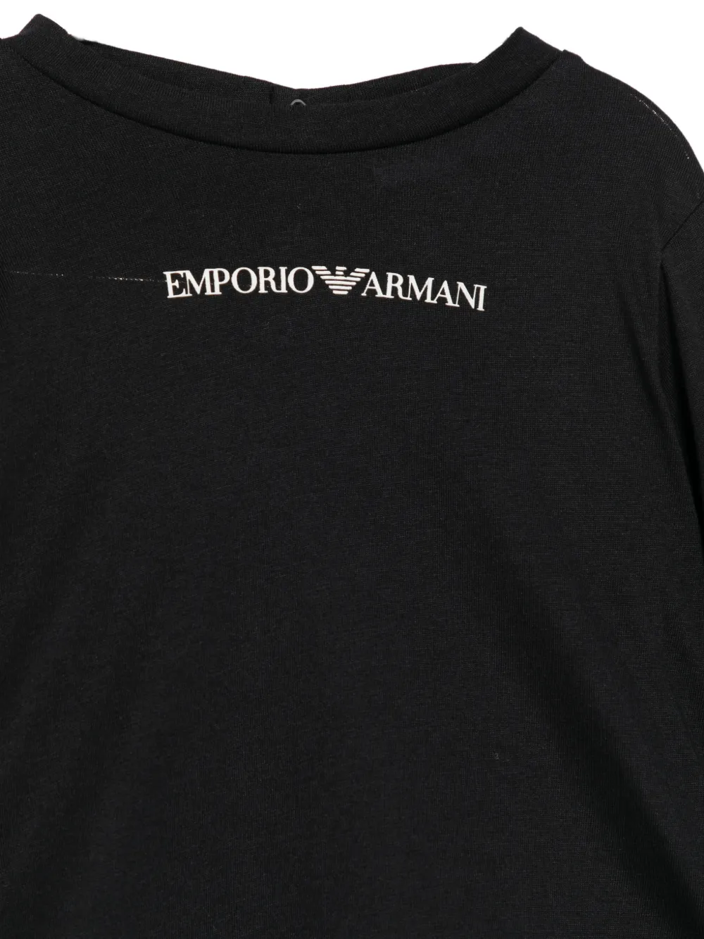 Emporio Armani Kids T-shirt met logoprint Zwart