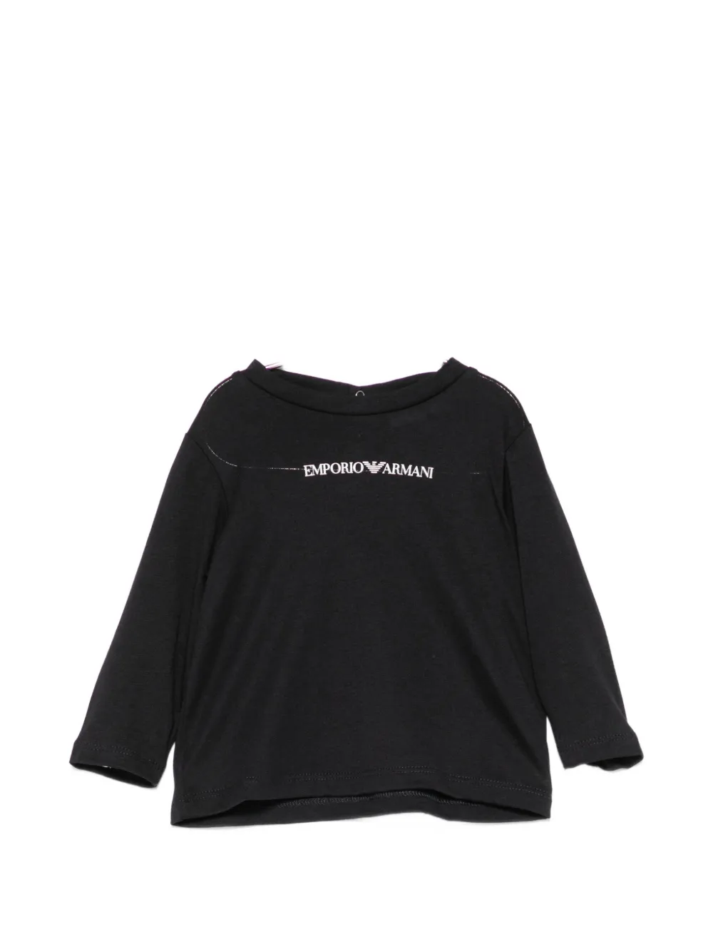 Emporio Armani Kids logo-print long-sleeved T-shirt - Nero