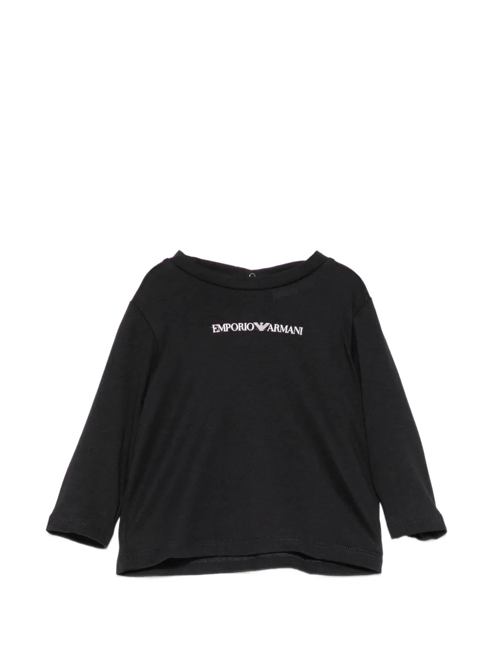 Emporio Armani Kids logo-print long-sleeved T-shirt - Nero