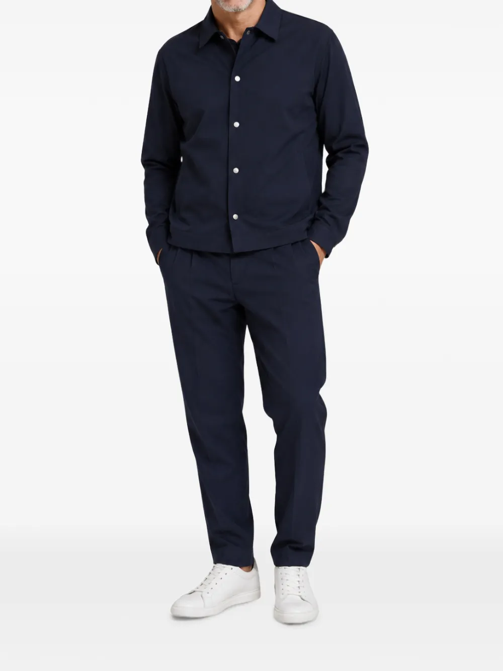 FRANZESE COLLECTION David Beckham jack met drukknoopsluiting Blauw