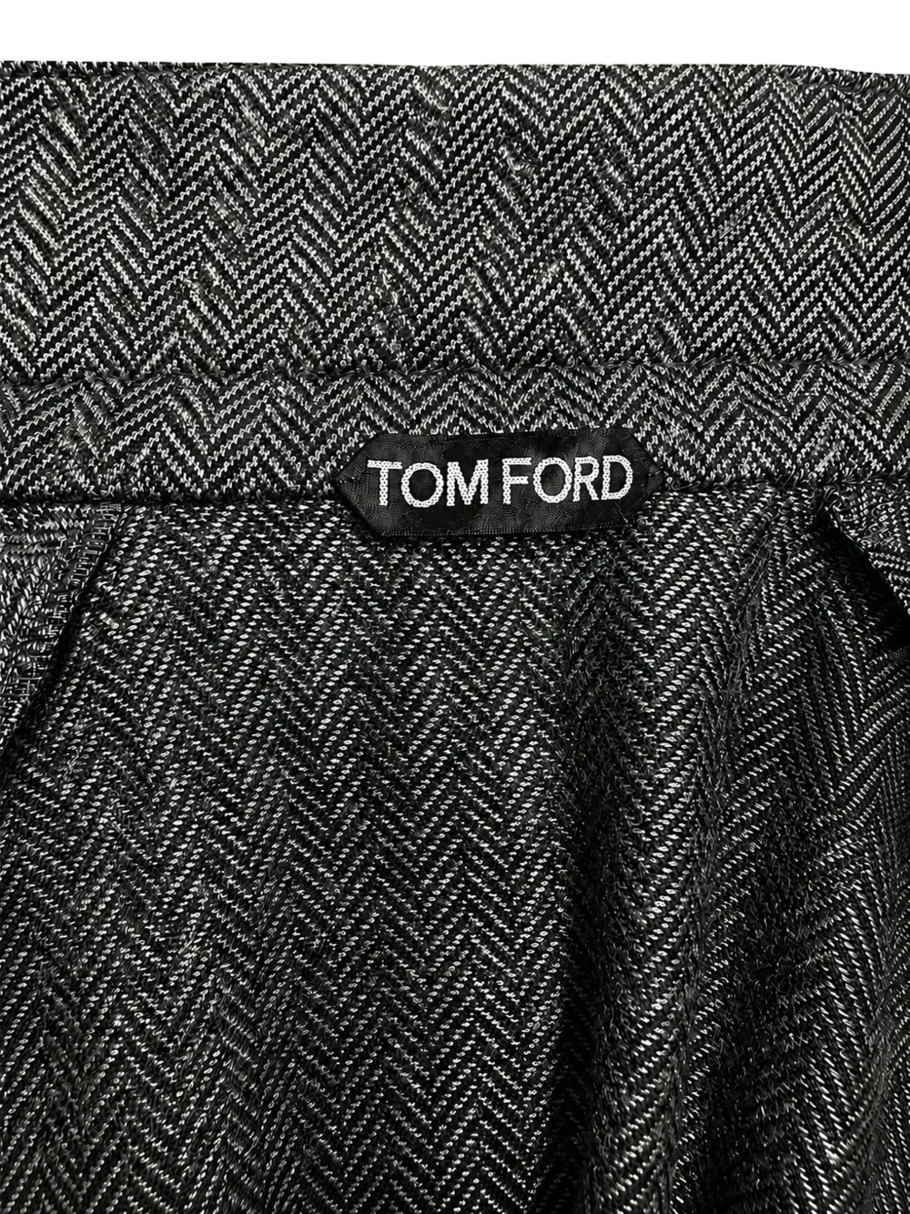 TOM FORD Trui met visgraatpatroon en nubuck-detail Grijs