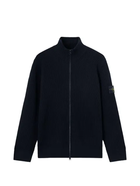 Stone Island ribbed-knit zip-up cardigan
