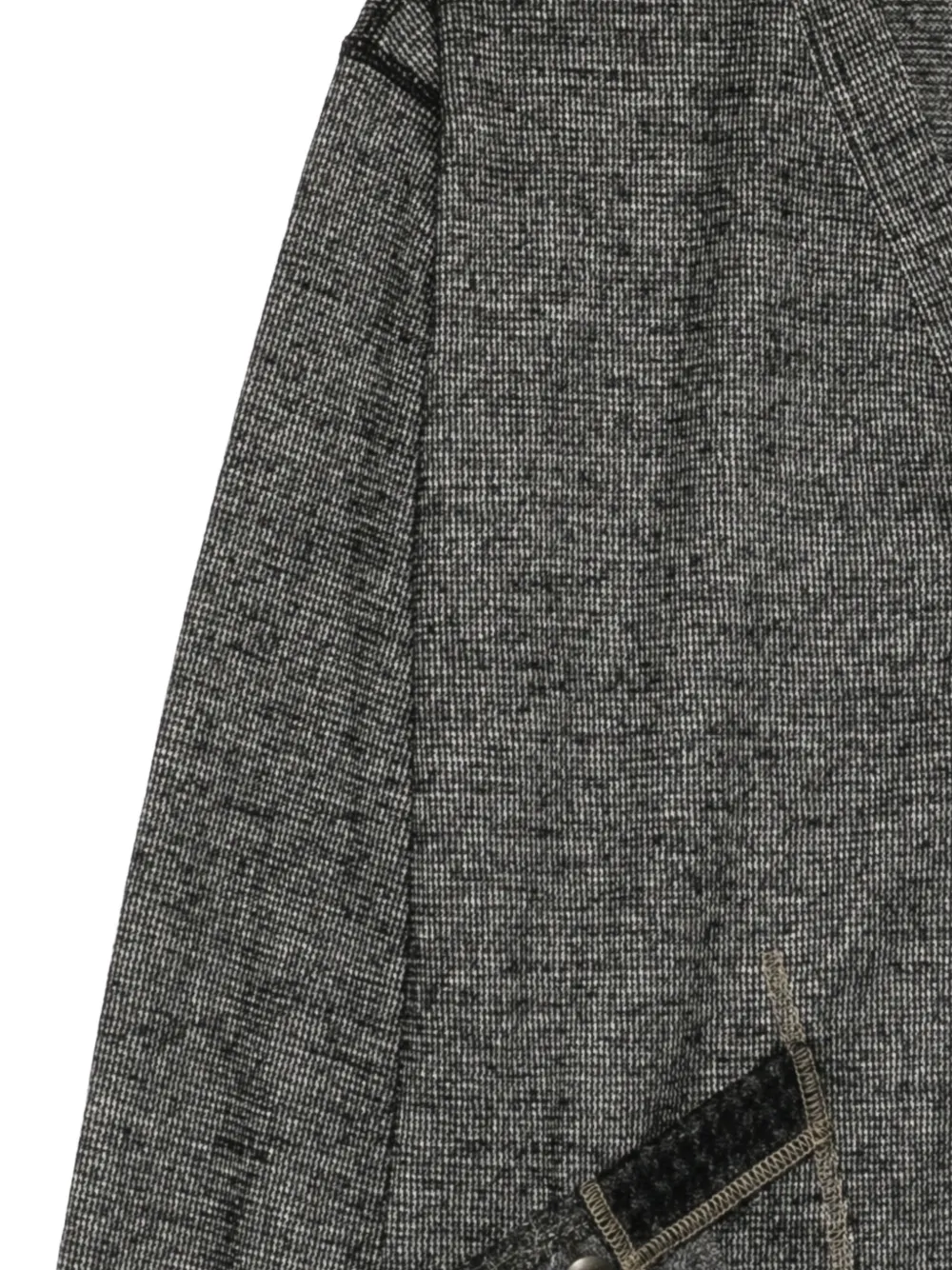Junya Watanabe Patchwork-detail Button-up Cardigan in Grey, view 3