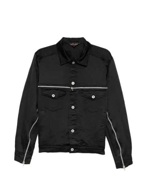 Black Comme Des Garçons zip-detail button-up shirt