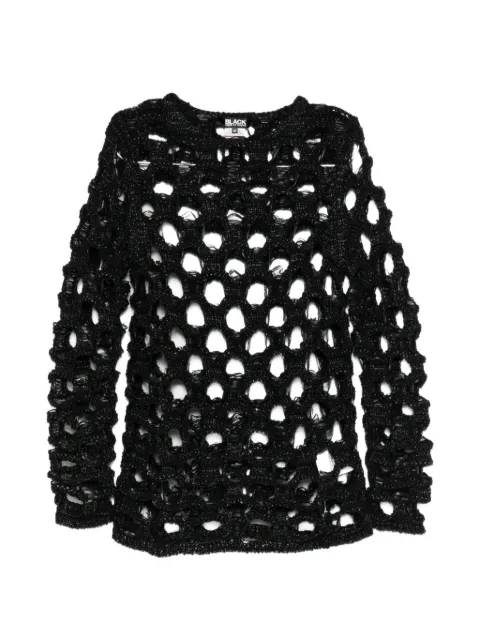 Black Comme Des Garçons openwork sweater