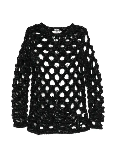 Black Comme Des Garçons openwork sweater