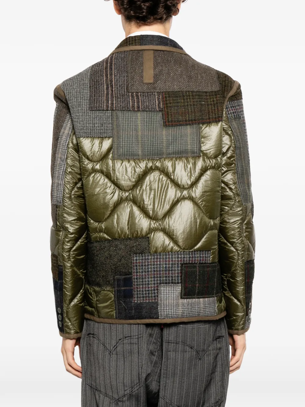 Junya Watanabe Quilted J019 Blazer in Green, view 4
