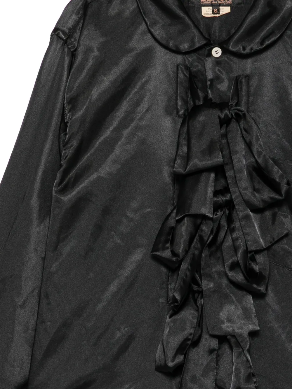 Black Comme Des Garçons Shirt met drie strikken Zwart