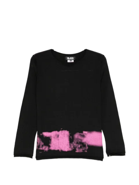 Black Comme Des Garçons spray-print sweater
