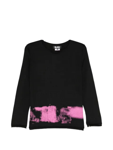 Black Comme Des Garçons spray-print sweater