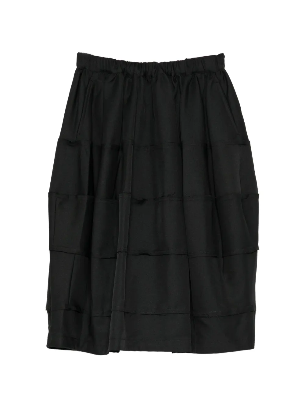 Black Comme Des Garçons layered raw-edge skirt
