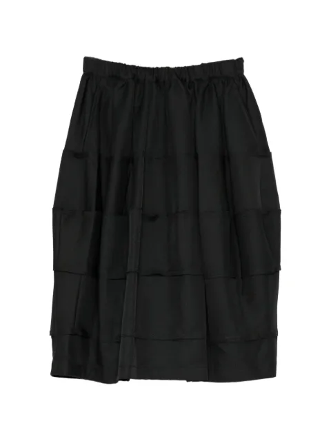 Black Comme Des Garçons layered raw-edge skirt