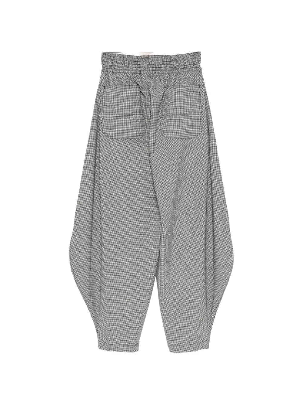 Black Comme Des Garçons Broek met pied-de-poule print Zwart