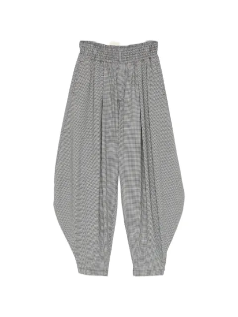 Black Comme Des Garçons houndstooth-pattern balloon trousers