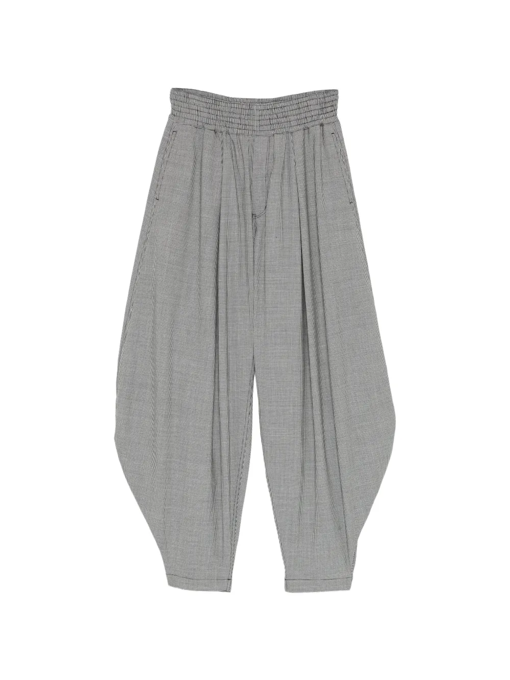 Black Comme Des Garçons houndstooth-pattern balloon trousers