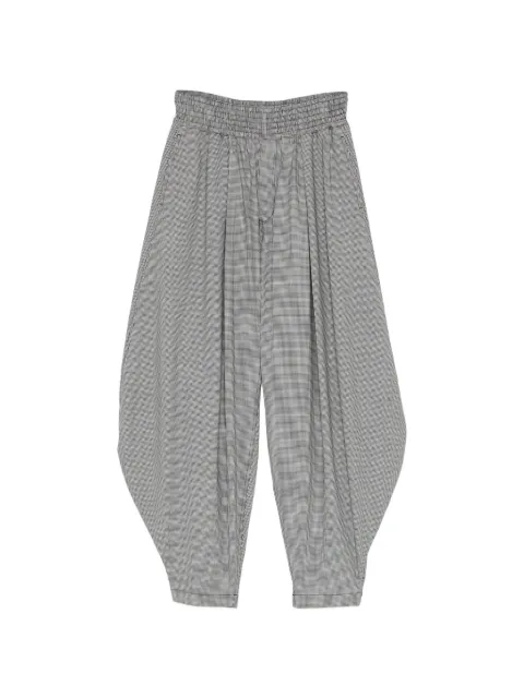 Black Comme Des Garçons houndstooth-pattern balloon trousers