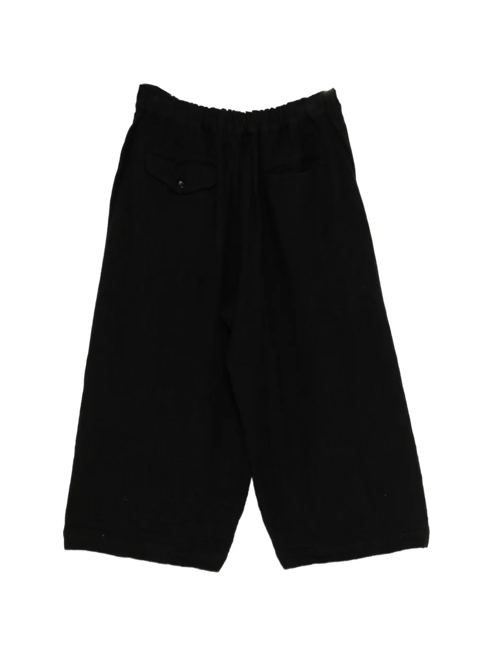Black Comme Des Garçons elasticated cropped trousers Zwart