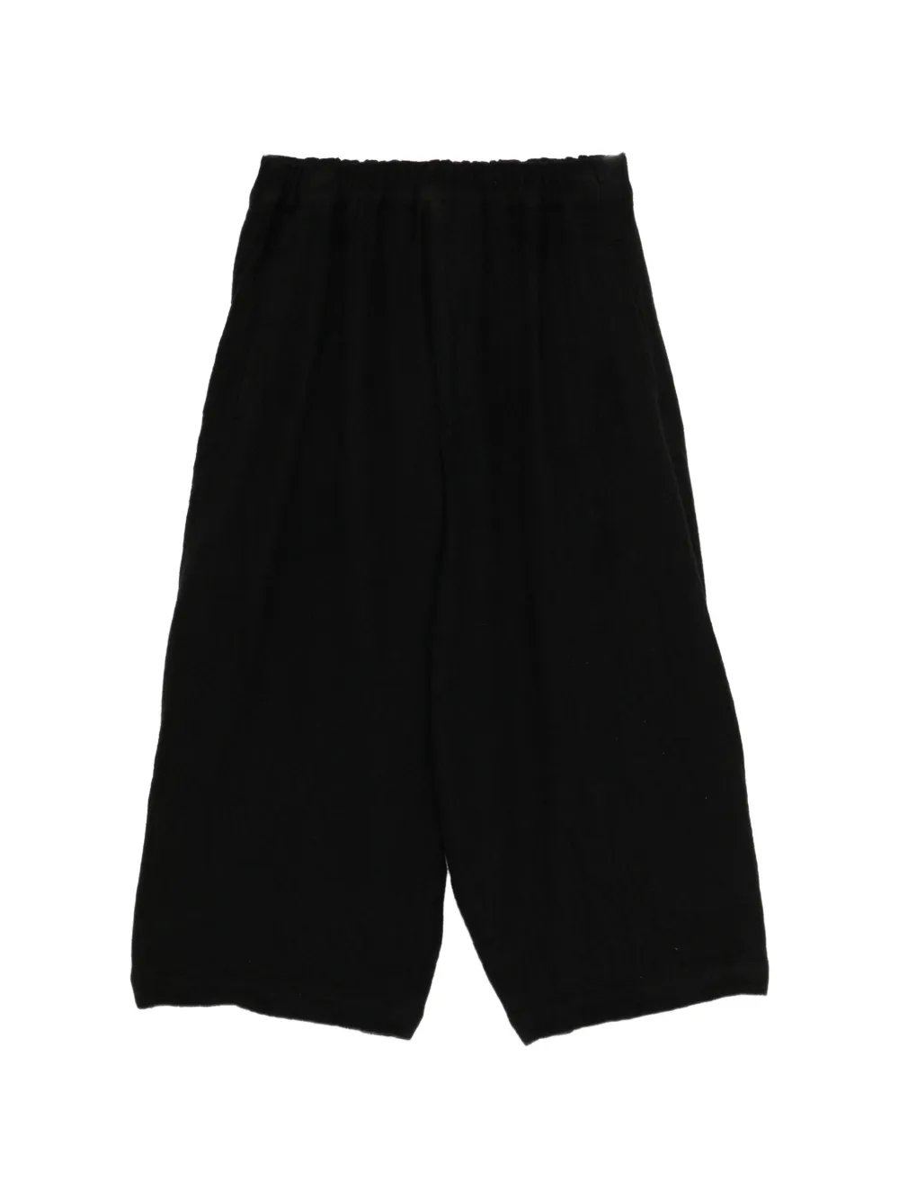 Black Comme Des Garçons 밴딩 크롭 팬츠 | 블랙 | Image 1