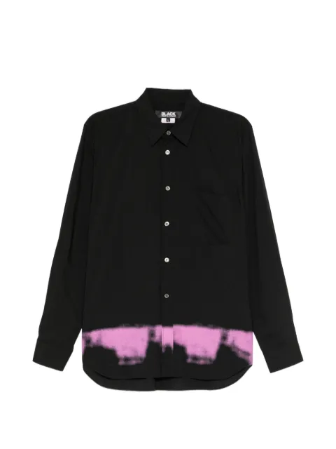 Black Comme Des Garçons Felpa con effetto vernice