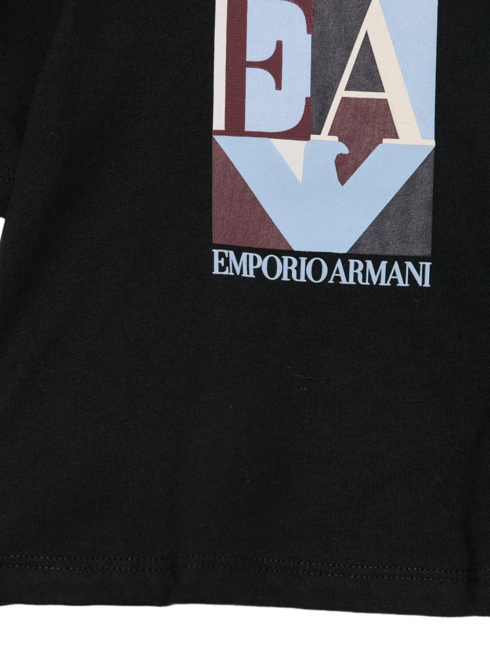 Emporio Armani Kids Drie T-shirts met logoprint Zwart