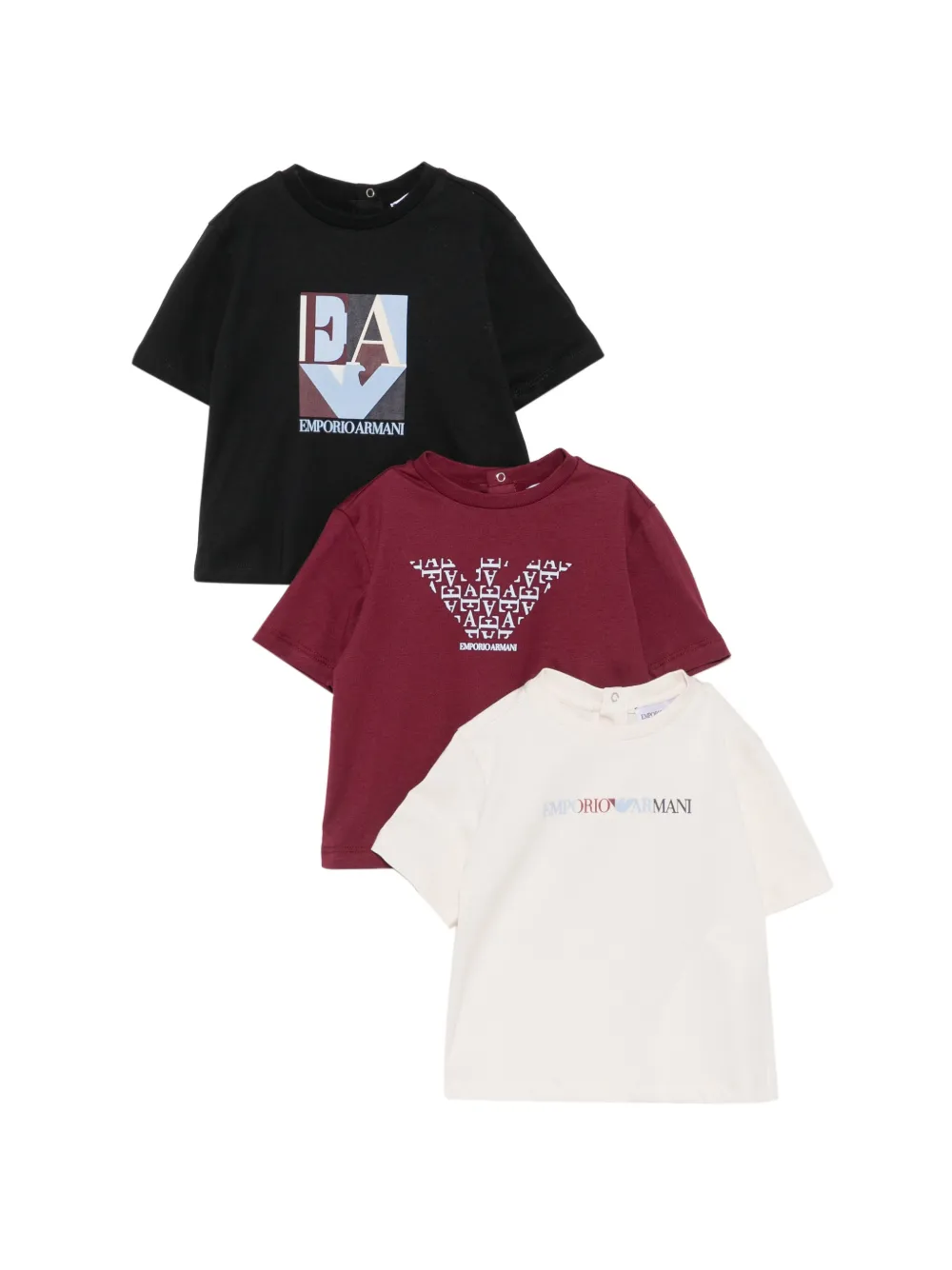 Emporio Armani Kids T-shirt con logo (3 pezzi) - Nero