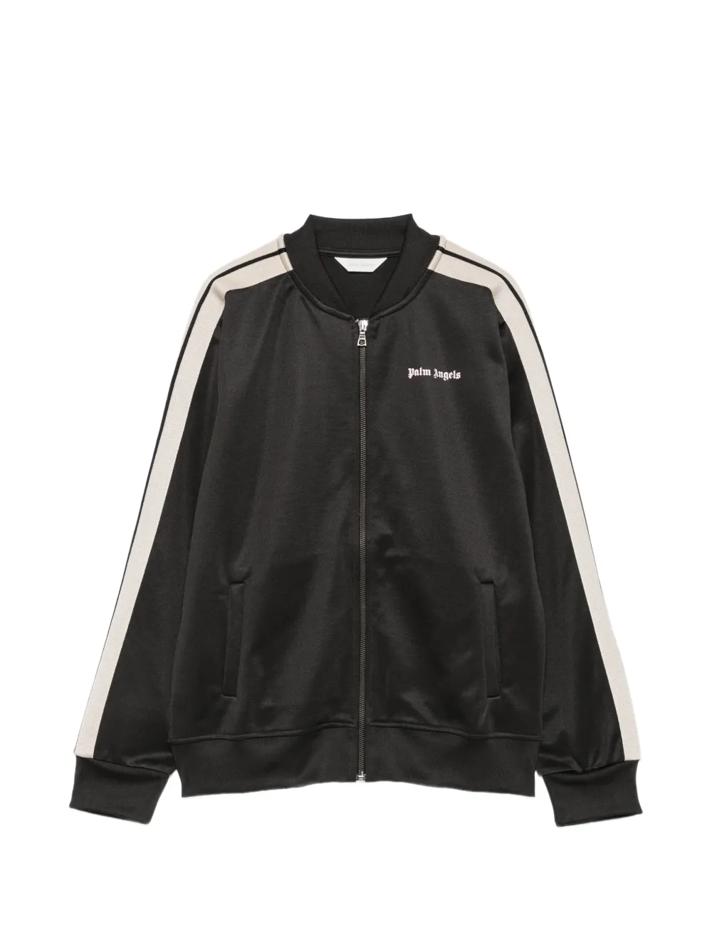 Palm Angels Kids logo-print side-stripe sweatshirt Zwart