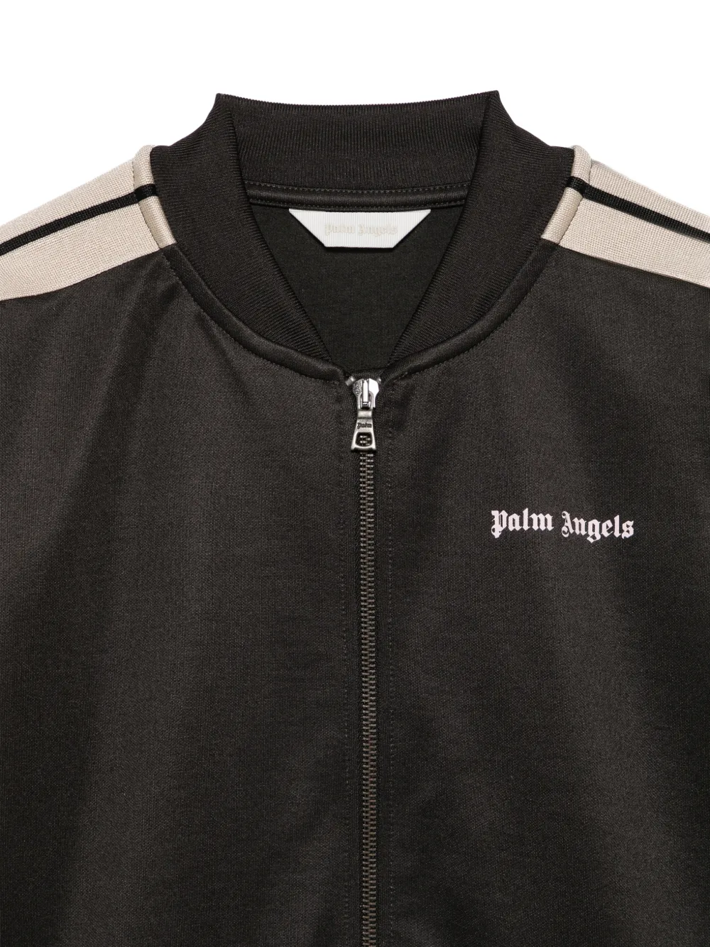 Palm Angels Kids logo-print side-stripe sweatshirt Zwart