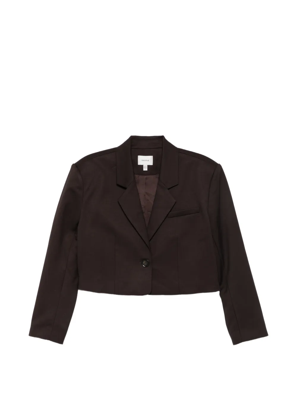 Gestuz cropped single-breasted jacket