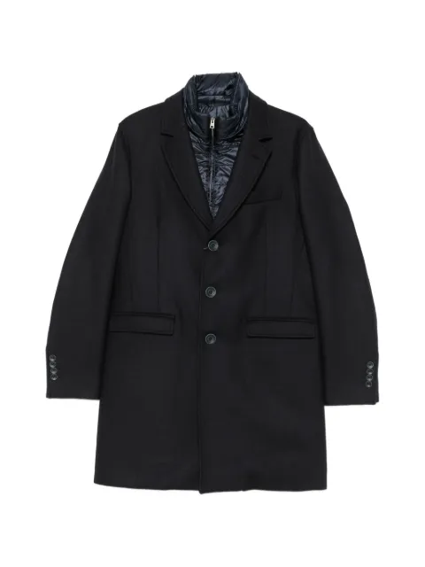 Herno layered single-breasted coat