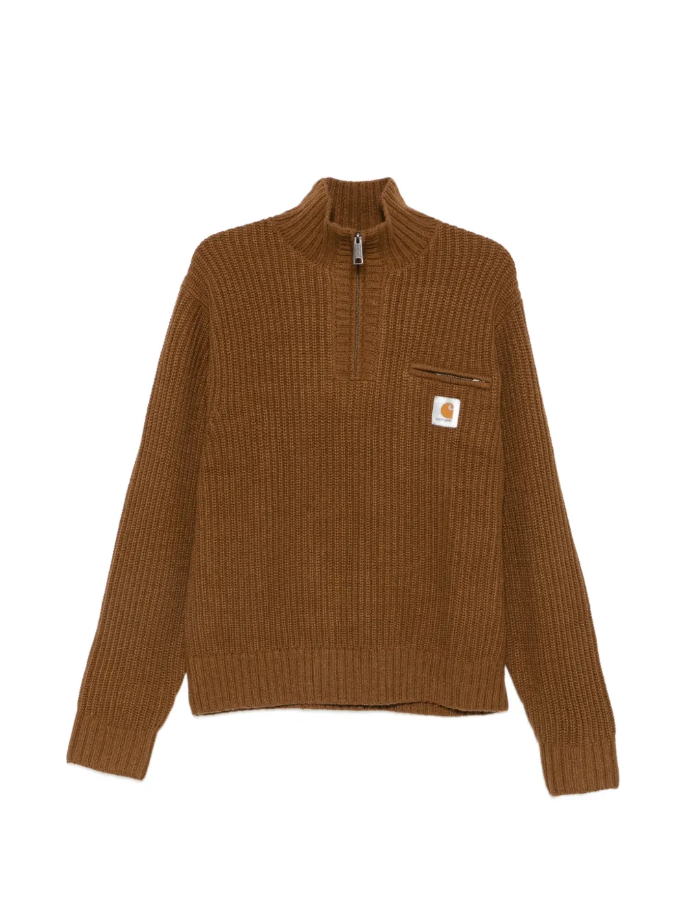 Carhartt WIP ribbed quarter-zip sweater - Marrone