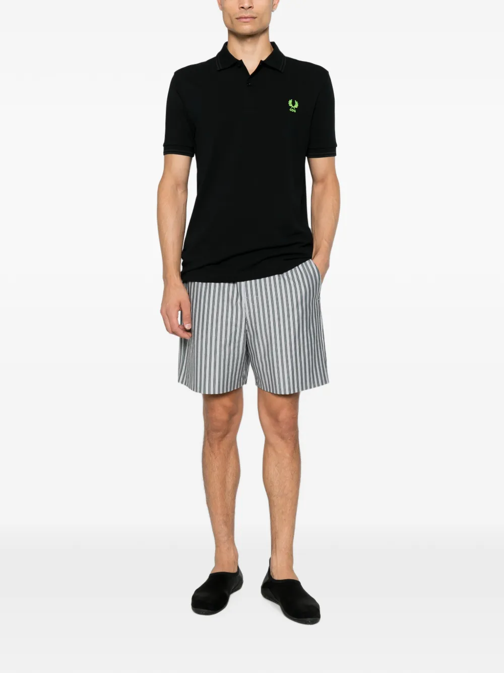 Comme Des Garçons Shirt Poloshirt met geborduurd logo Zwart